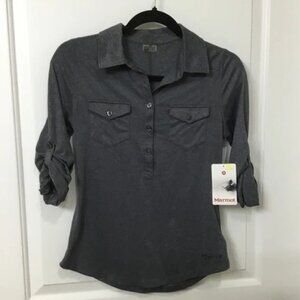 Marmot Allie shirt, XS Steel Gray - NWT